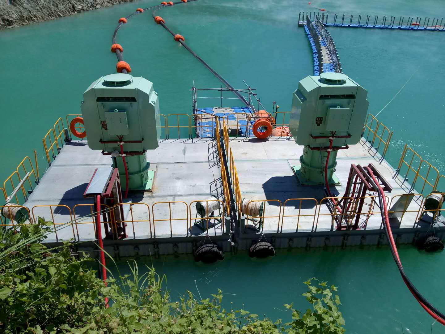 Pontoon Platform for Gold mine In Indonesia Manado